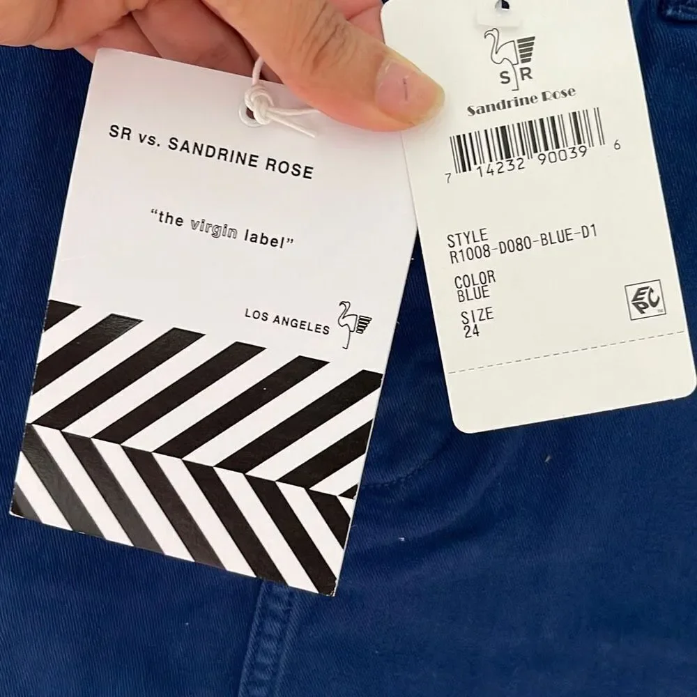 Anthropologie Sandrine Rose Womens Capri Jeans Cotton The Virgin Label‎ Blue 24
